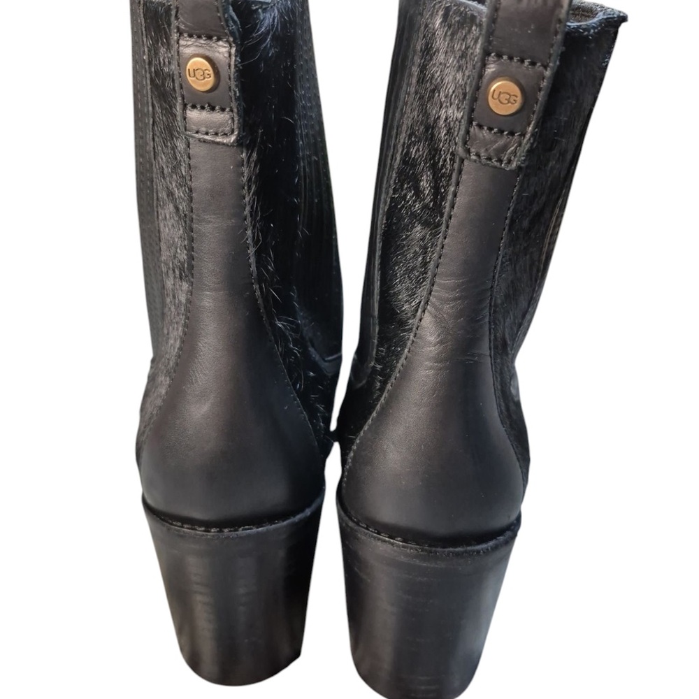 UGG Camden Cow Hide Black Boots - Picture 4 of 8